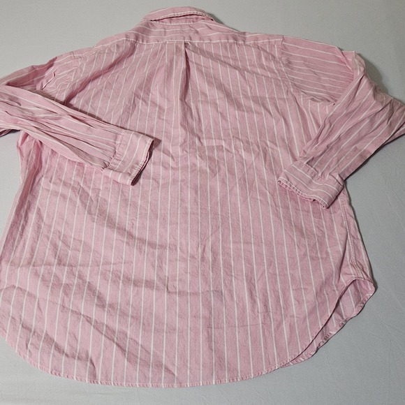Polo Ralph Lauren Shirt Mens Pink Striped Button Pony XL Oxford 17 34-35 - Picture 3 of 5